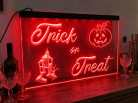 Trick or Treat Illuminated Sign