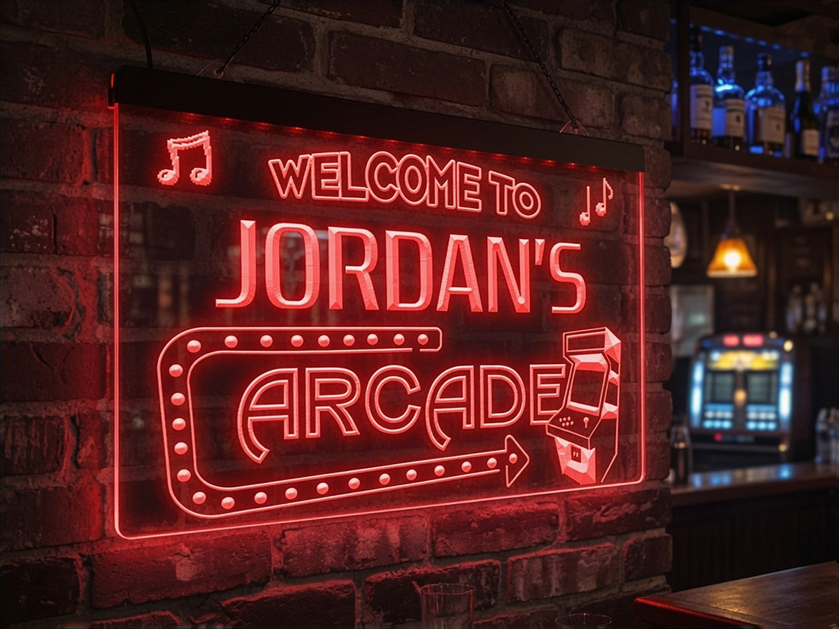 Welcome To My Arcade Personalized Illuminated Sign