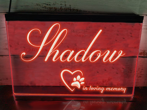 Image of In Loving Memory of Pet Illuminated LED Neon Sign