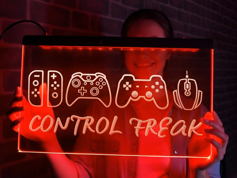 Image of Control Freak Illuminated Gaming Sign