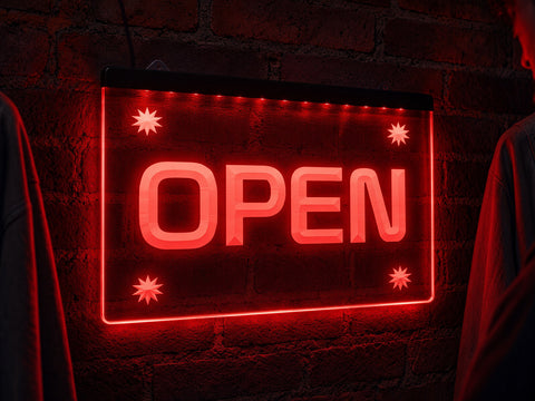 Image of Open Illuminated Sign
