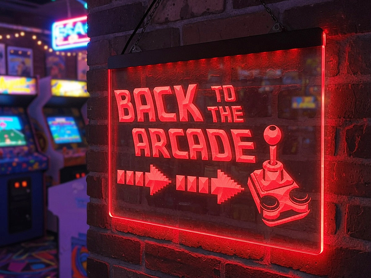 Back To The Arcade Illuminated Sign