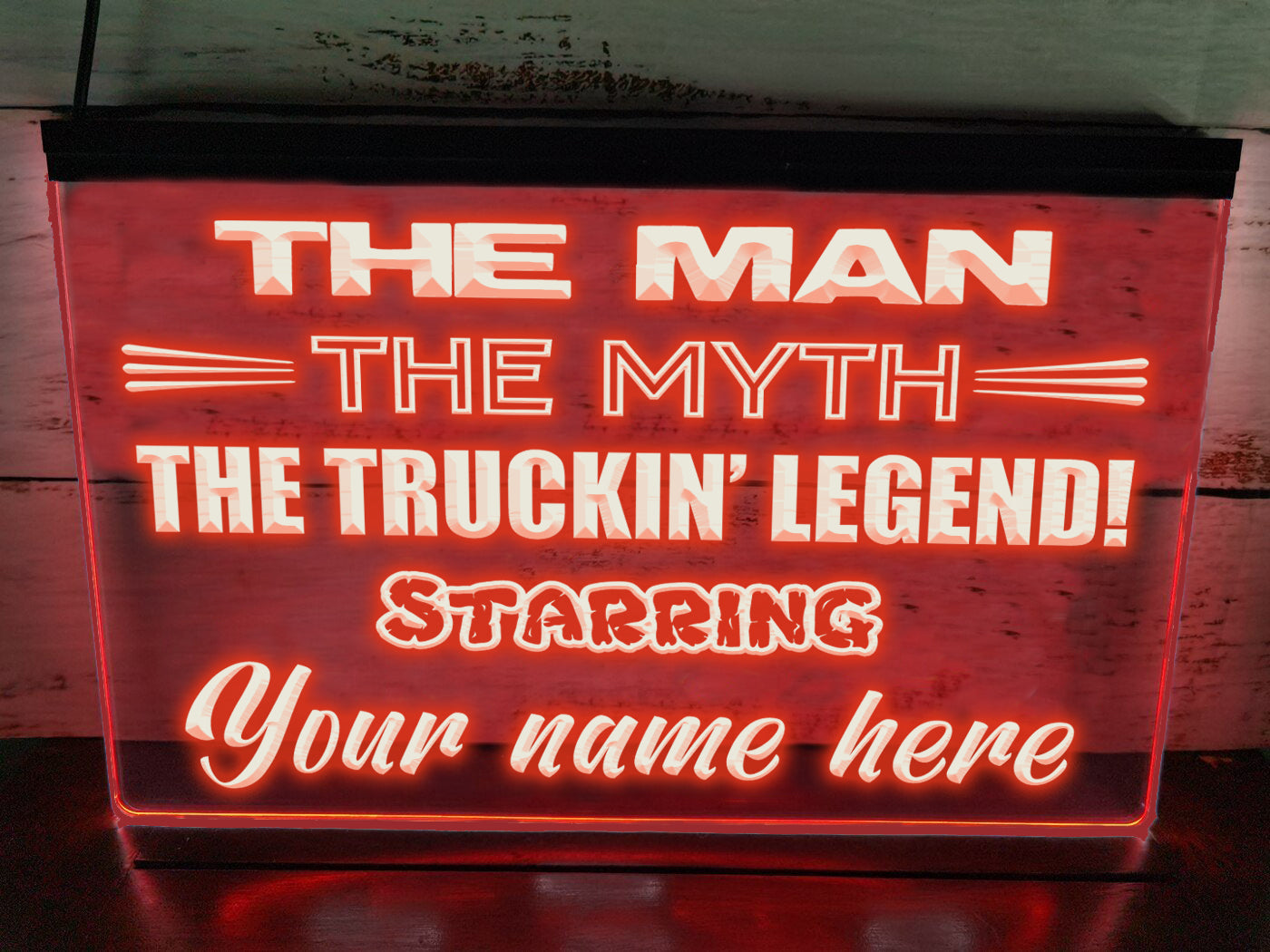 Truckin' Legend Personalized Illuminated Sign