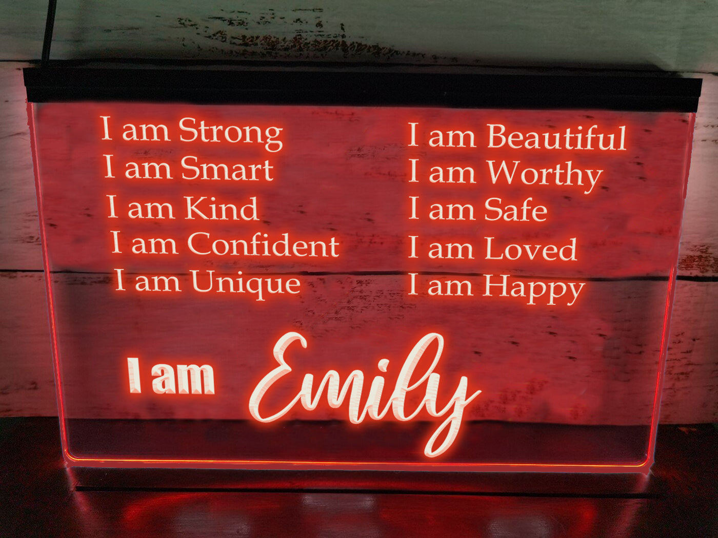 Positive Affirmations Personalized LED Neon Sign