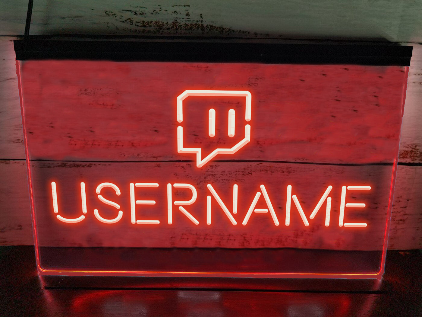 Twitch Streamer Personalized Username Illuminated Sign