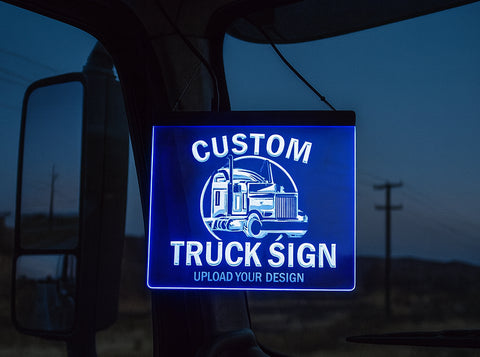 Image of Custom LED Sign - Personalized for Your Truck Cab