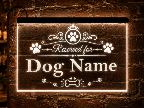Image of Personalized Reserved For Dog LED Neon Sign