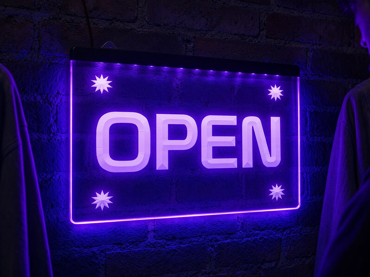 Open Illuminated Sign