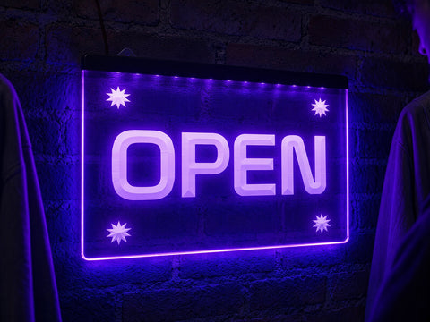 Image of Open Illuminated Sign