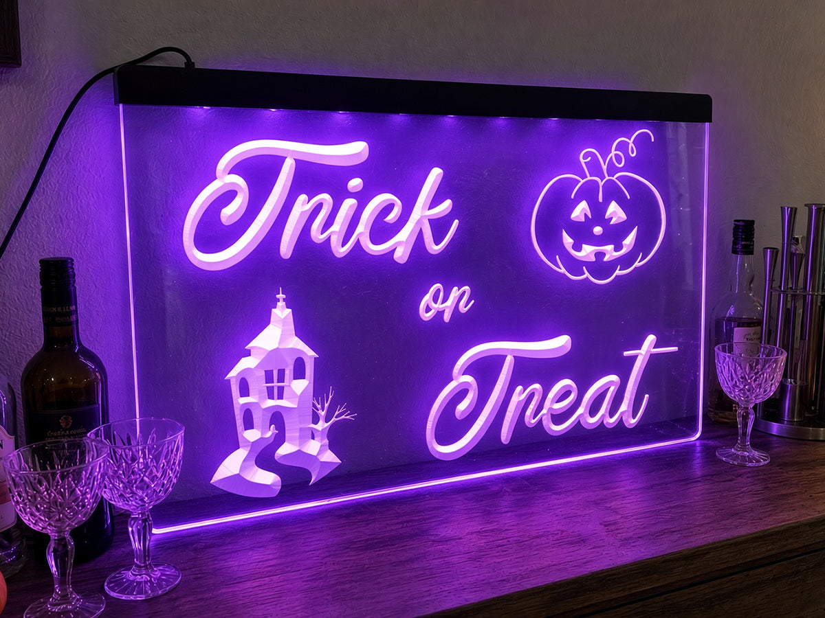 Trick or Treat Illuminated Sign
