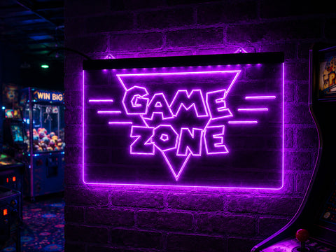 Image of Retro Game Zone Illuminated Sign