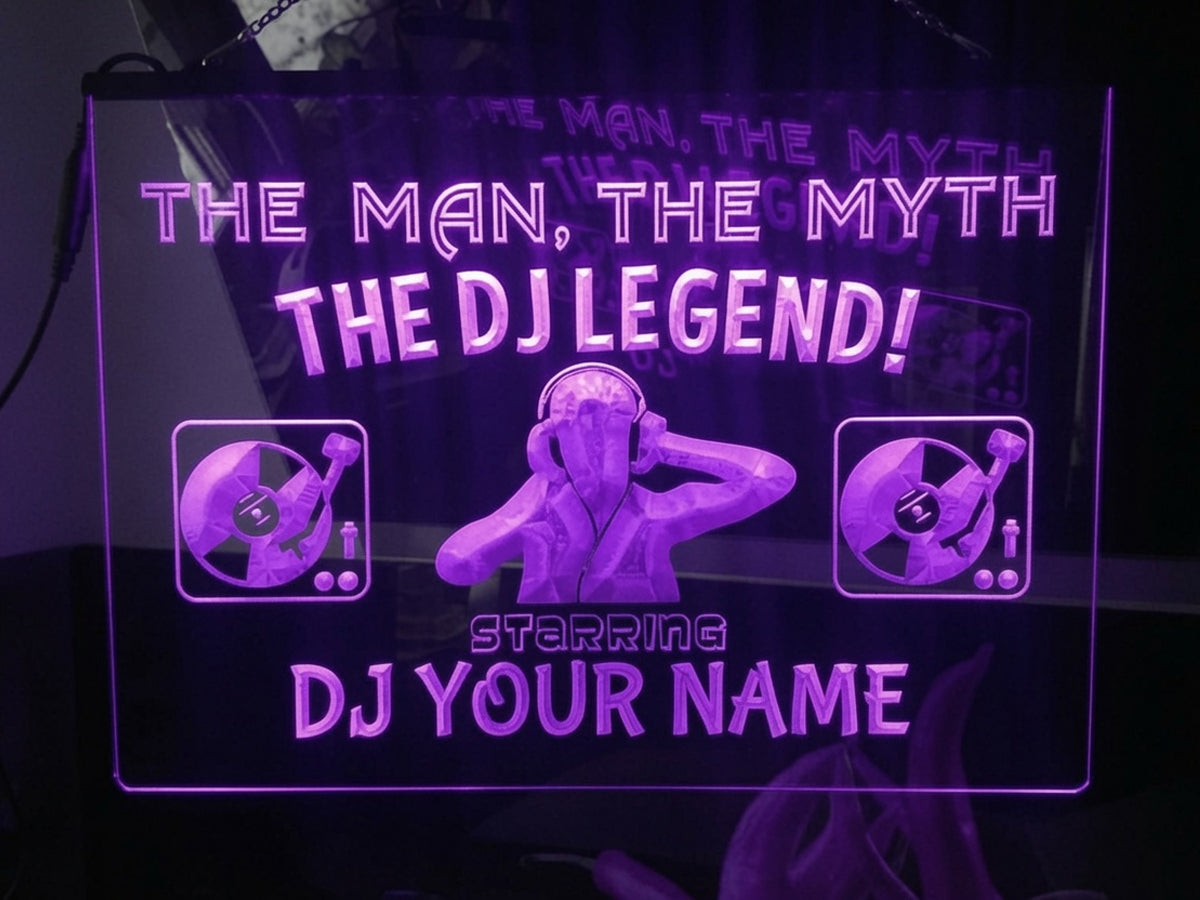 The DJ Legend Personalized Illuminated Sign