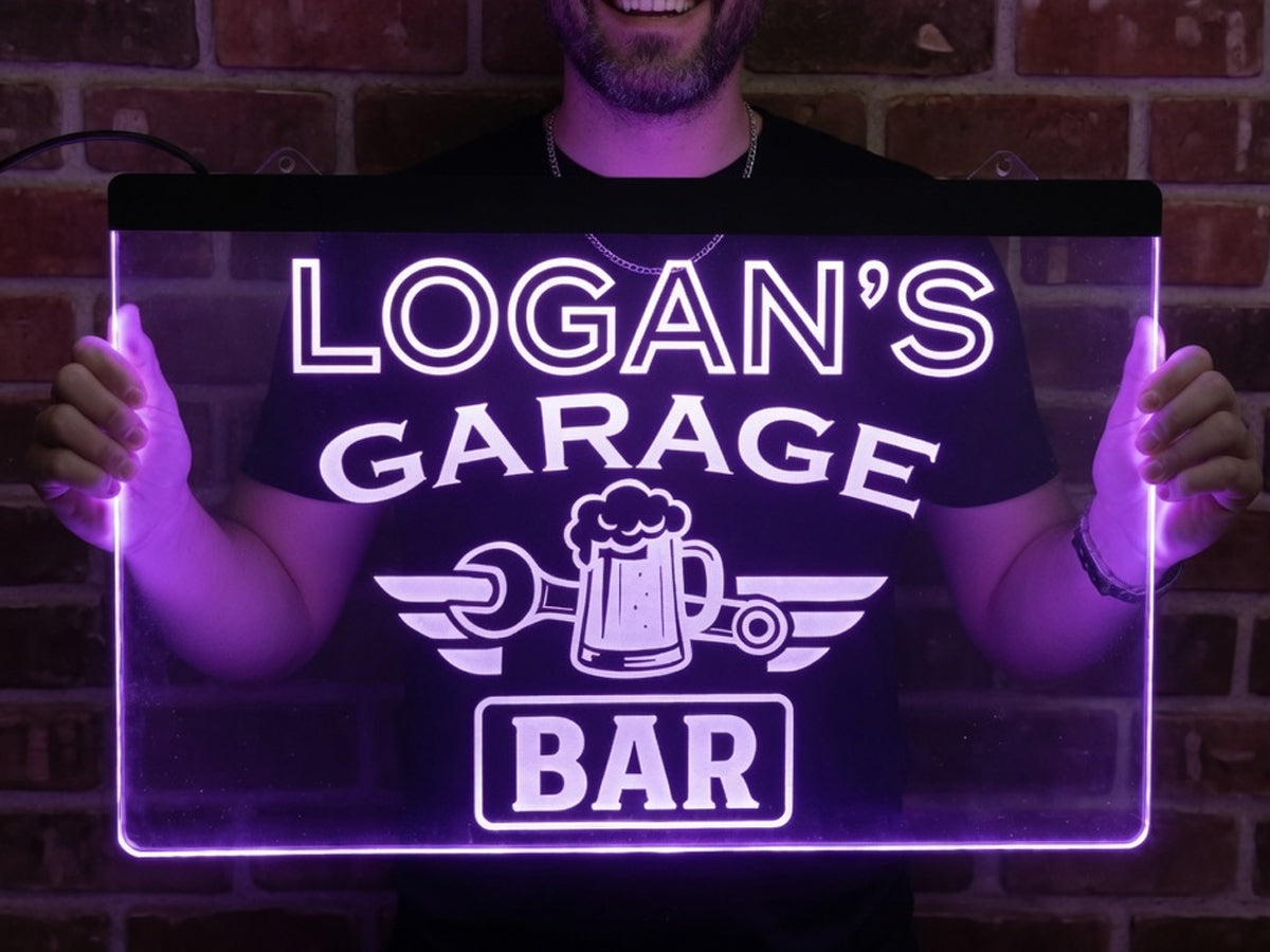 Garage Bar Personalized LED Neon Sign