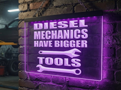 Image of Diesel Mechanics Illuminated Sign