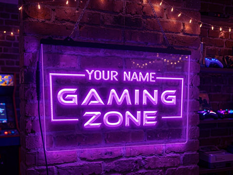 Image of Gaming Zone Personalized Illuminated Sign