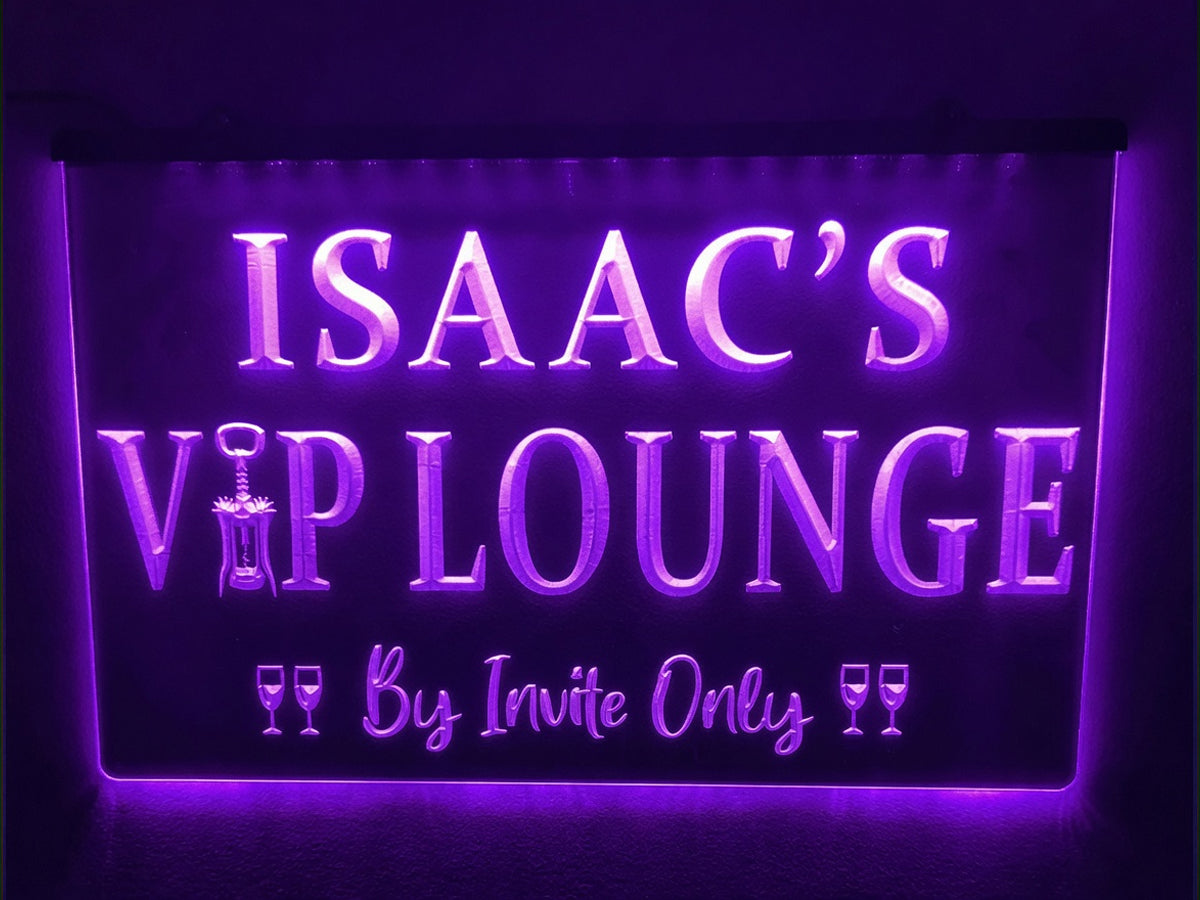 VIP Lounge Personalized Illuminated Sign