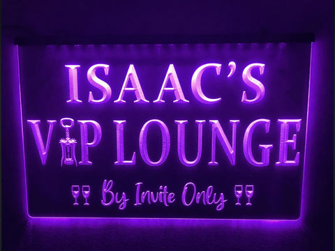 Image of VIP Lounge Personalized Illuminated Sign
