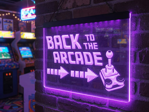 Image of Back To The Arcade Illuminated Sign