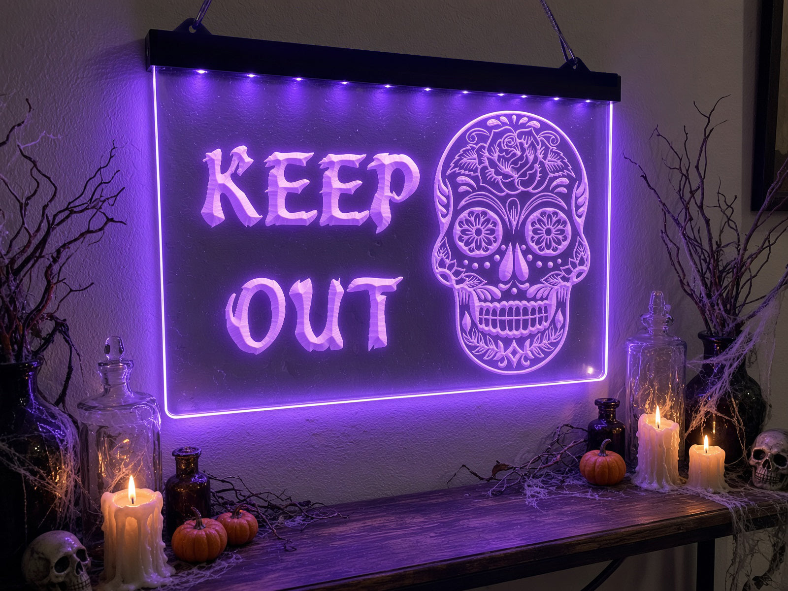 Keep Out Illuminated Sign