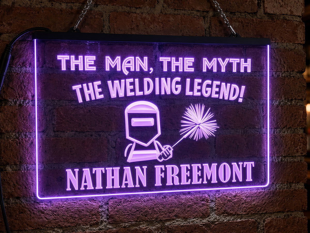 Welding Legend Personalized Illuminated Sign