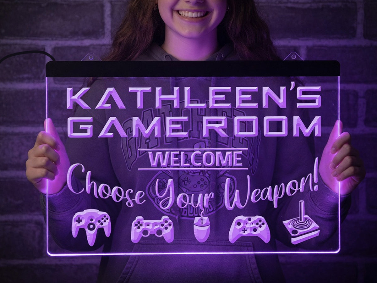 Game Room Personalized Illuminated Sign