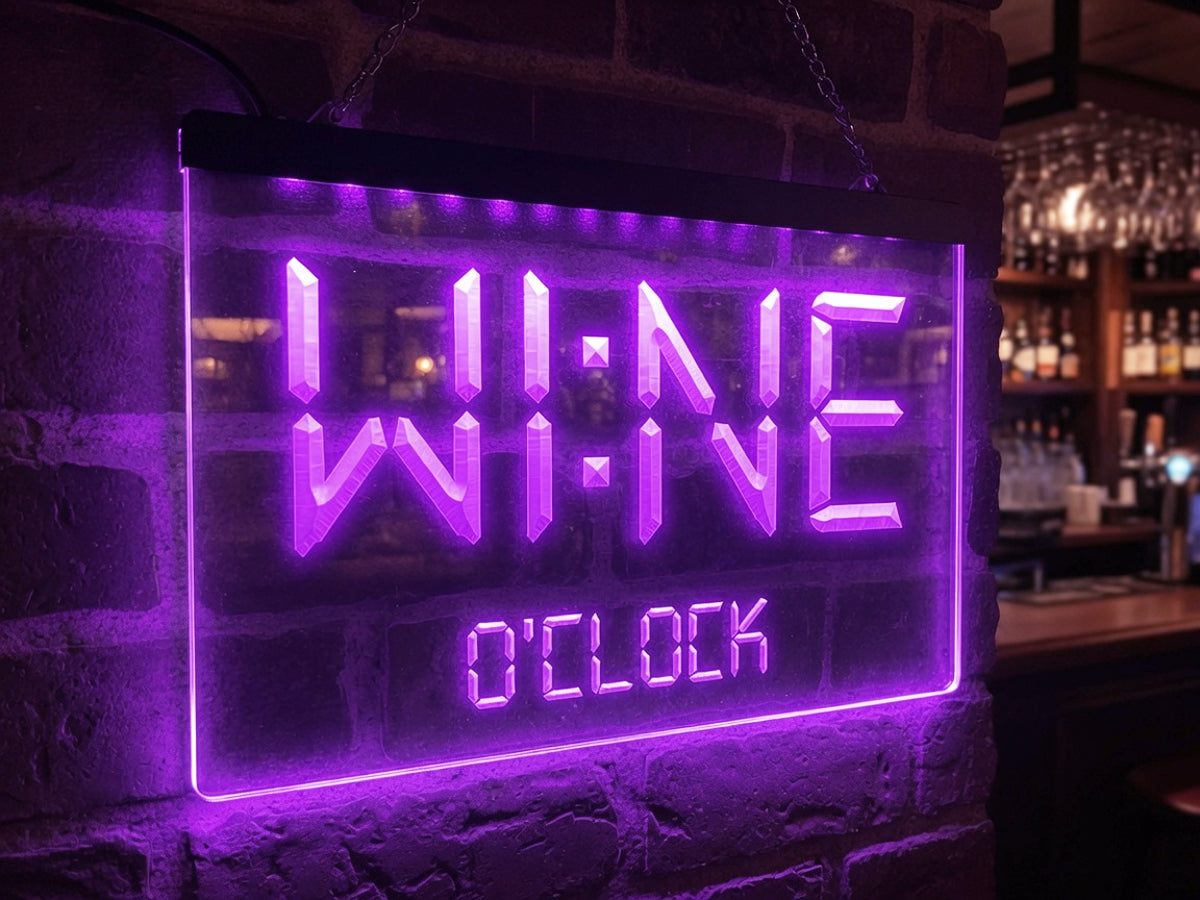 Wine O'clock Illuminated Sign
