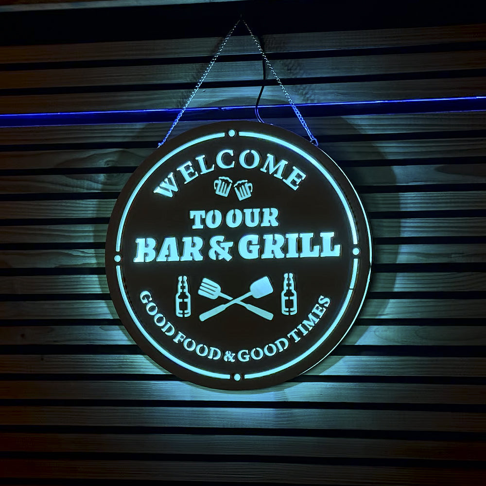 Personalized Your Name Custom Bar & Grill BBQ Established
