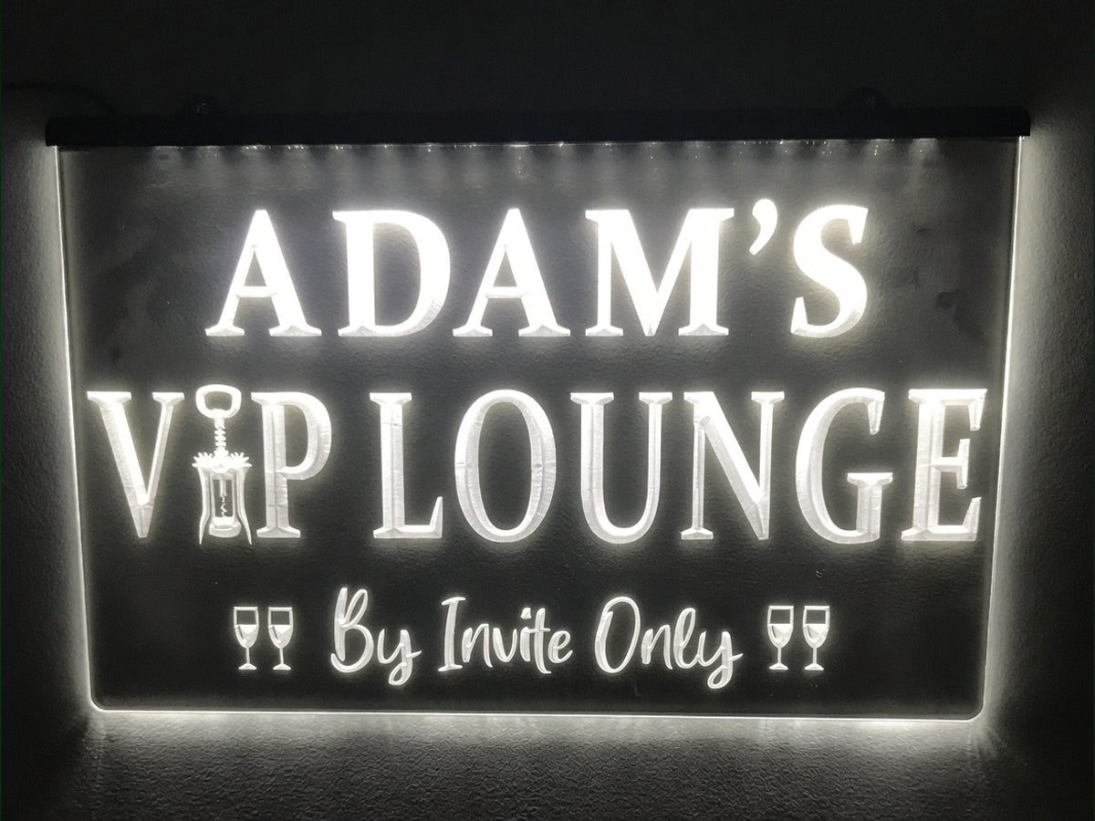 VIP Lounge Personalized Illuminated Sign