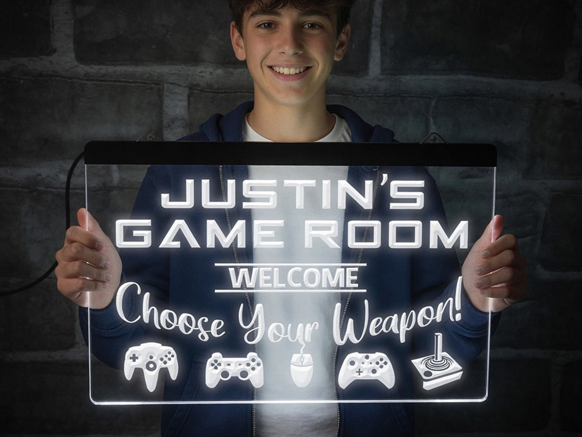 Game Room Personalized Illuminated Sign