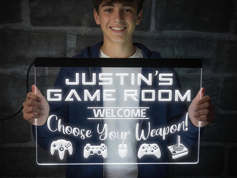 Image of Game Room Personalized Illuminated Sign