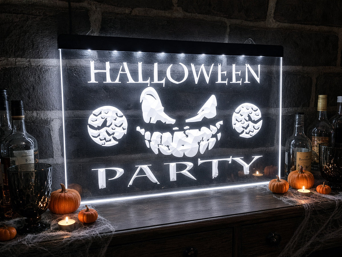 Halloween Party Illuminated Sign