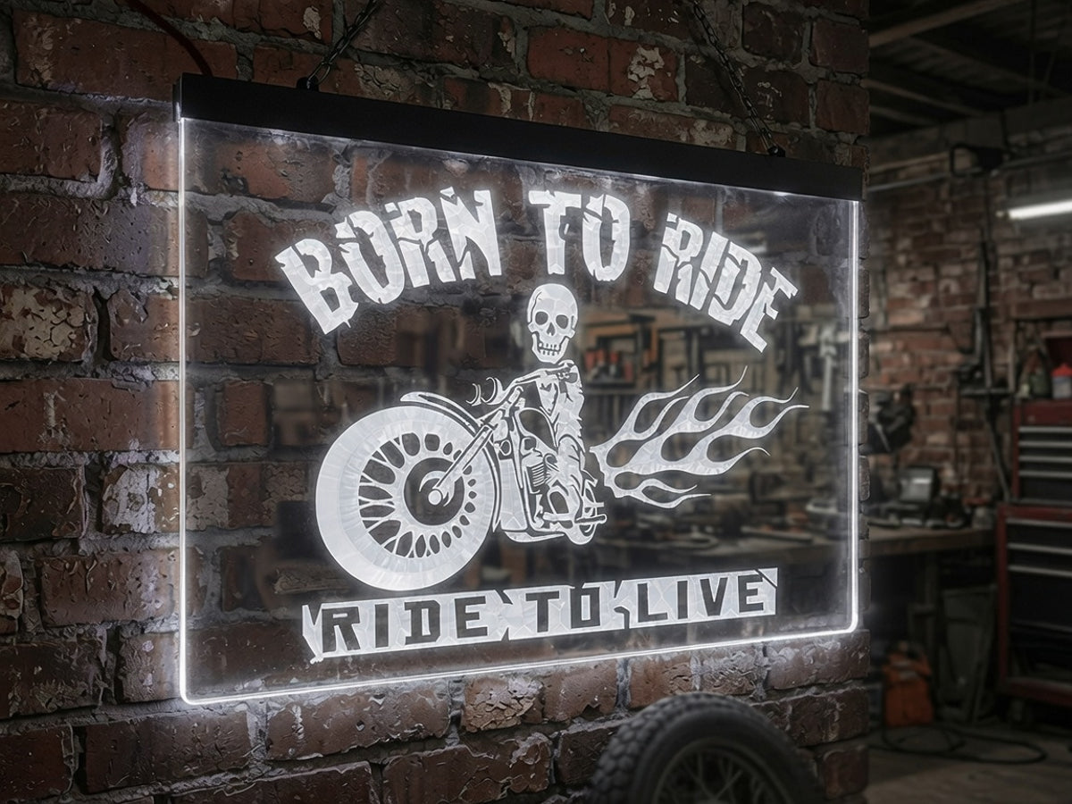 Born To Ride Illuminated Sign