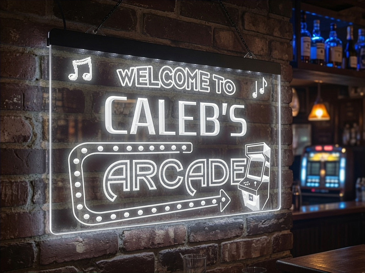 Welcome To My Arcade Personalized Illuminated Sign