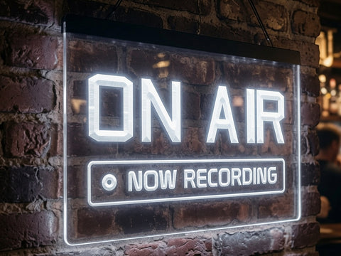 Image of On Air Now Recording Illuminated Sign