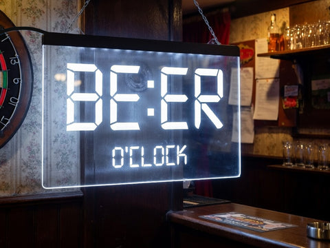 Image of Beer O'clock Illuminated Bar Sign