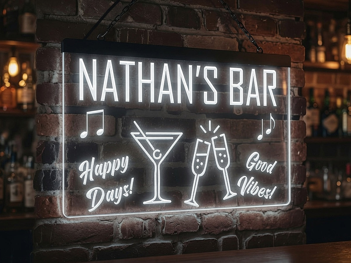 Happy Days Bar Personalized Illuminated Sign