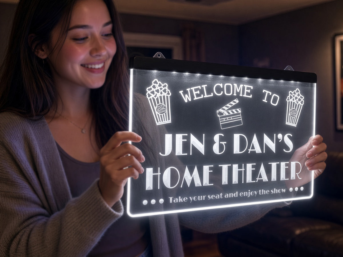 Home Theater Personalized Illuminated LED Neon Sign