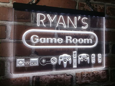 Image of Retro Game Room Personalized Illuminated Sign