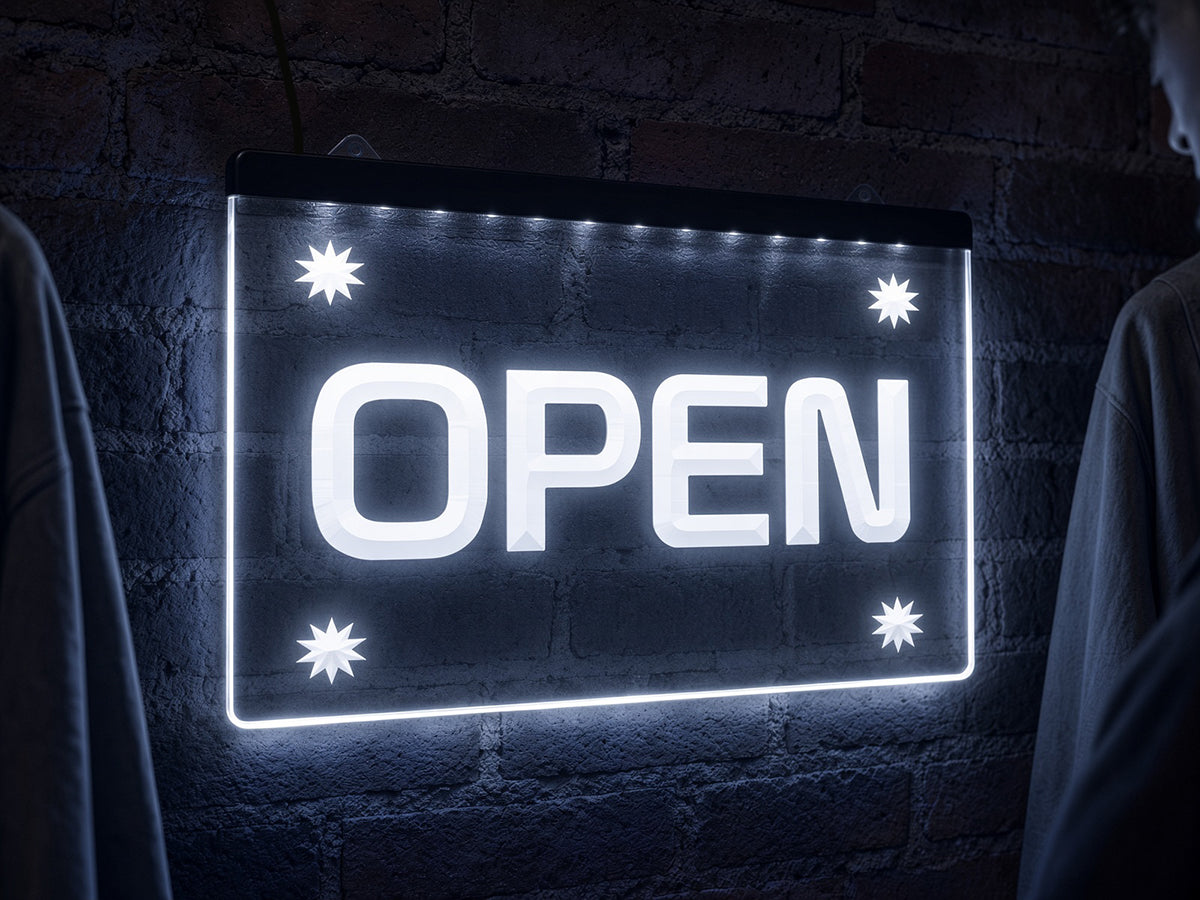 Open Illuminated Sign