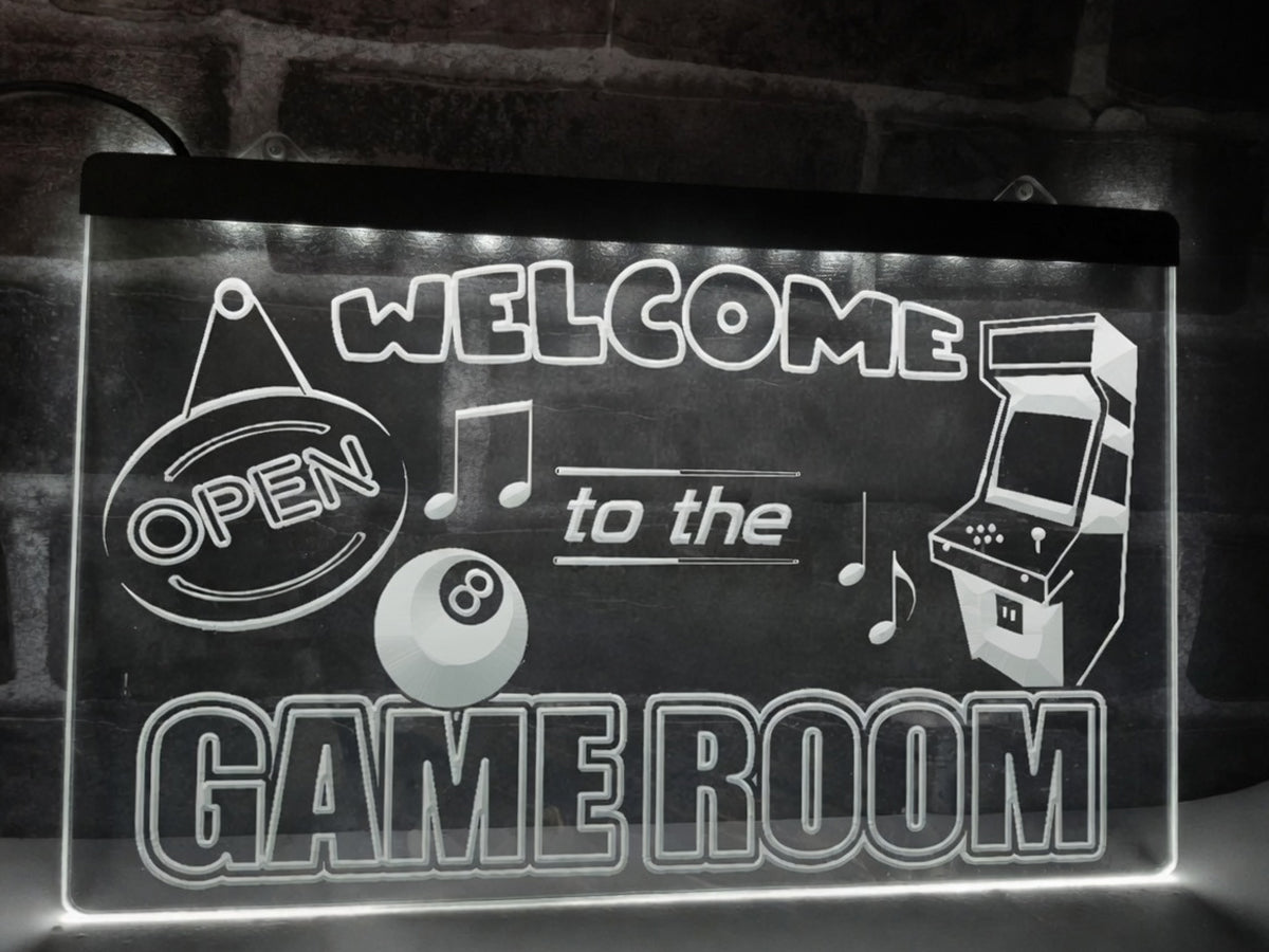 Welcome to the Game Room Illuminated Sign