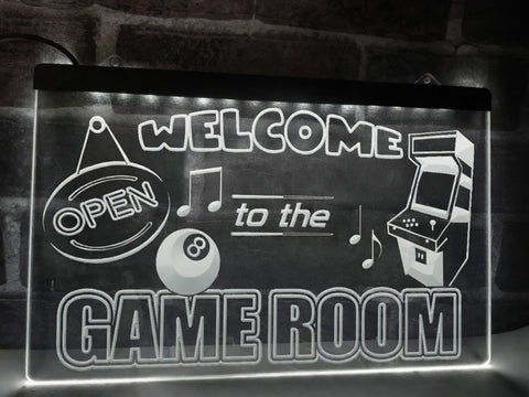 Image of Welcome to the Game Room Illuminated Sign