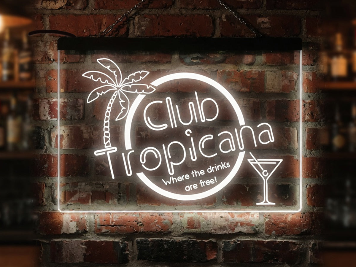 Club Tropicana Illuminated LED Neon Bar Sign