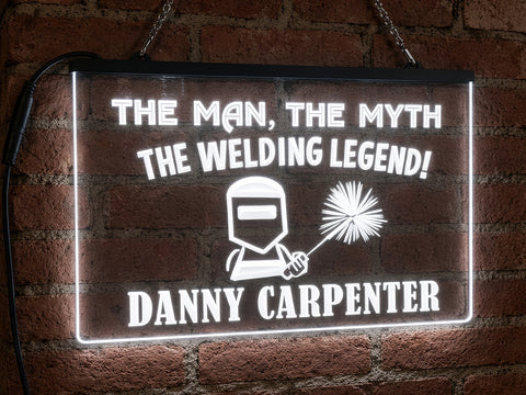 Image of Welding Legend Personalized Illuminated Sign
