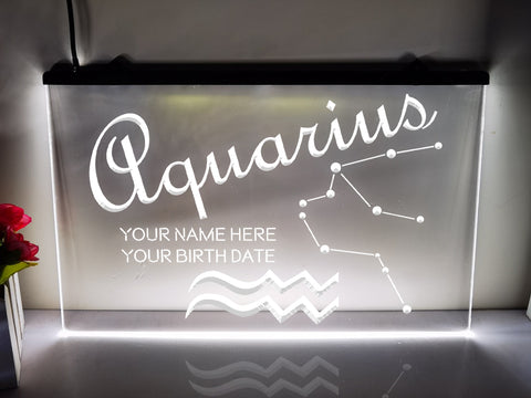 Image of Aquarius Astrology Illuminated Sign