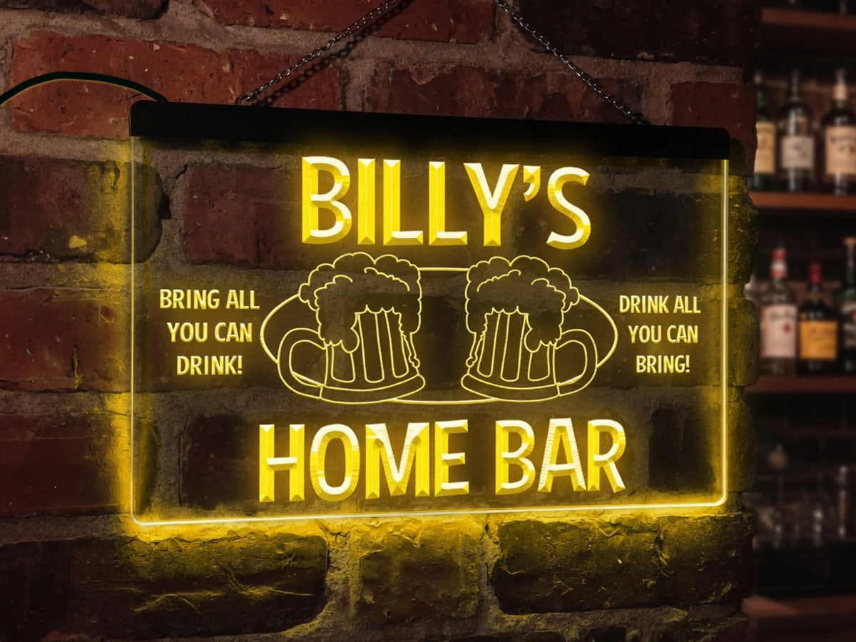 Home Bar Personalized Illuminated LED Neon Sign