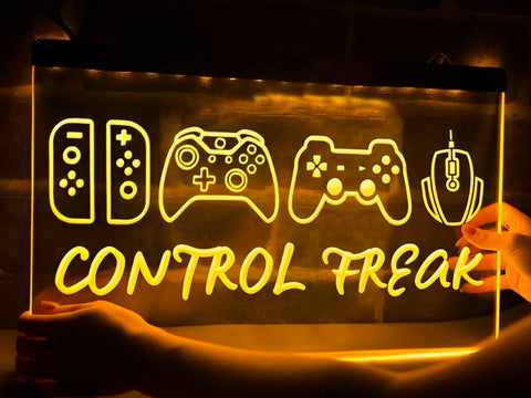 Image of Control Freak Illuminated Gaming Sign