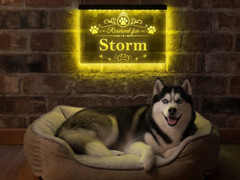 Image of Personalized Reserved For Dog LED Neon Sign