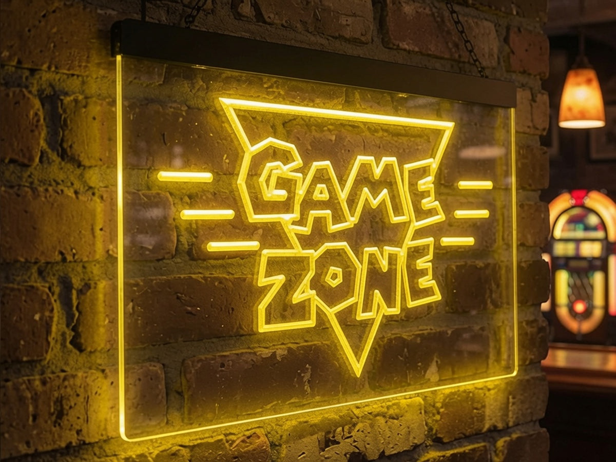 Retro Game Zone Illuminated Sign