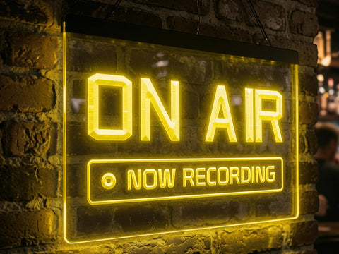 Image of On Air Now Recording Illuminated Sign