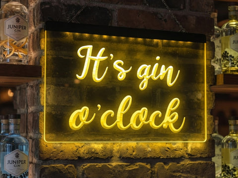 Image of It's Gin O'clock Illuminated Sign